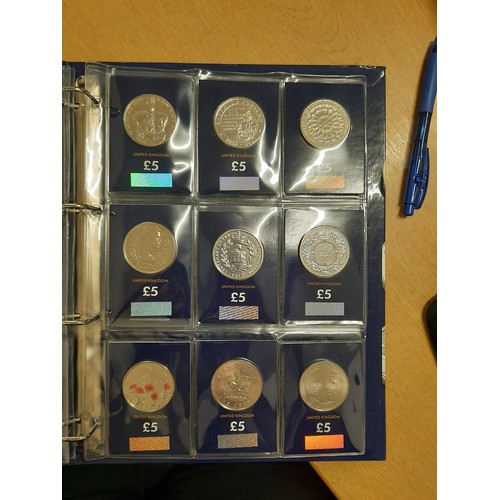 276 - The historic certified BU coin collection with 42 coins inc £5 , £2 , 50p