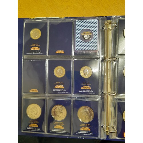 276 - The historic certified BU coin collection with 42 coins inc £5 , £2 , 50p