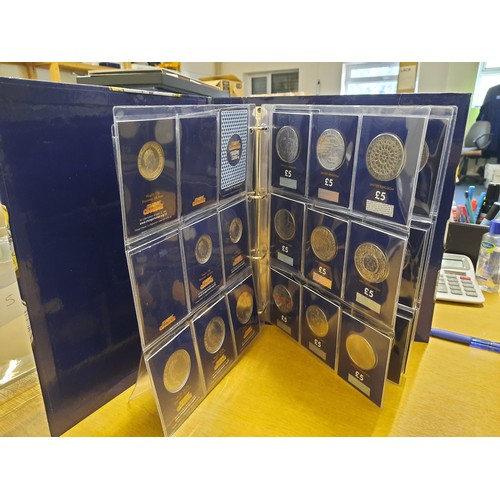 276 - The historic certified BU coin collection with 42 coins inc £5 , £2 , 50p