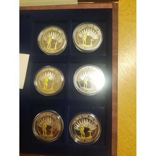 298 - The great war commemorative coin collection with 6 coins