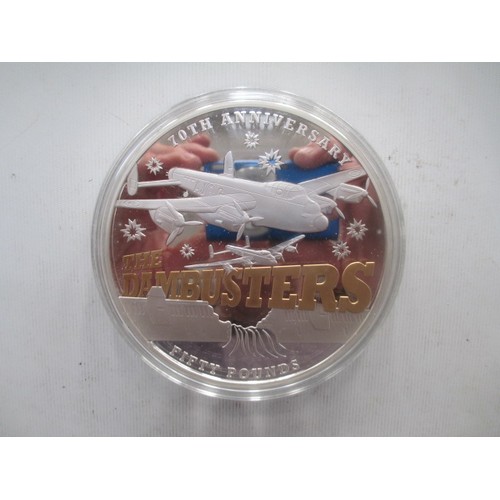 300 - The 70th Anniversary Dambusters silver 10oz £50 pound coin, limited edition 31/125 with display case... 