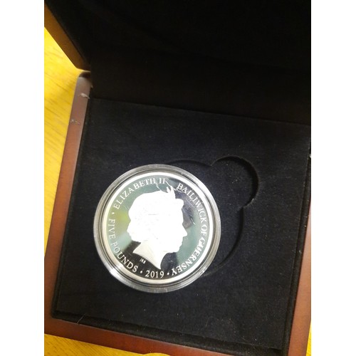 203 - The 80th anniversary of the King speech silver proof £5 coin in wooden box