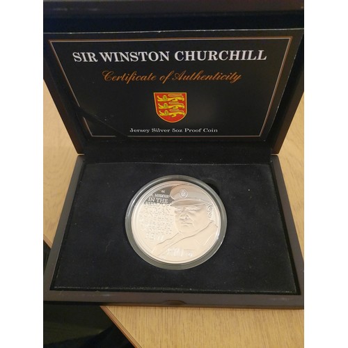 216 - 50th anniversary of Sir Winston Churchill silver £10 coin with C.O.A