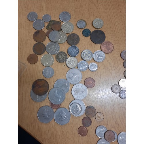 234 - Tub of various old coins inc one penny , £1 , Eire 50p etc