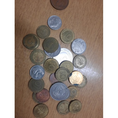 234 - Tub of various old coins inc one penny , £1 , Eire 50p etc