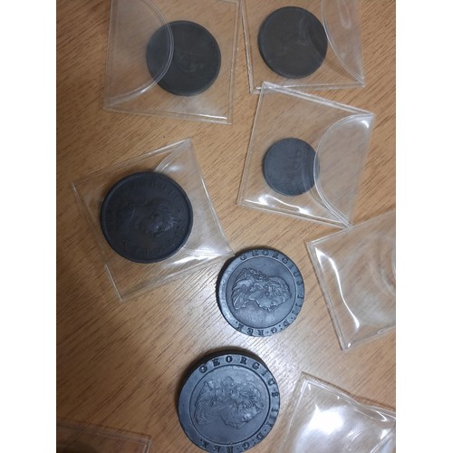 242 - 6 old Britannia coins & a promise to pay the bearer one penny coin