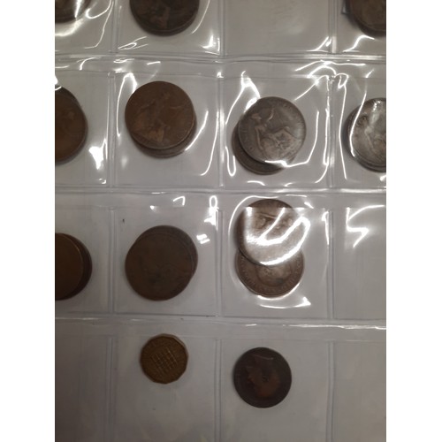 246 - Folder of 140 various old coins