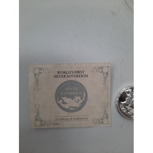 257 - 2019 Silver sovereign weight 8.00g