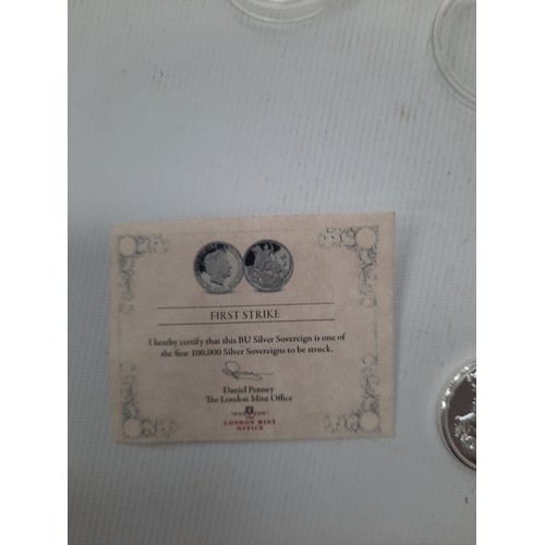 257 - 2019 Silver sovereign weight 8.00g