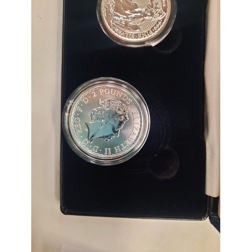 266 - The 2017 United Kingdom silver Britannia pair of £2 coins