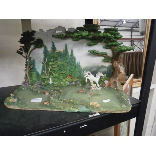 111 - Decorative cast mystical forest scene