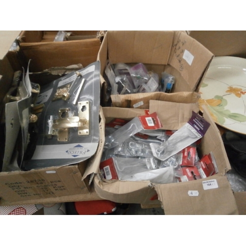 164 - Three boxes of new door accessories