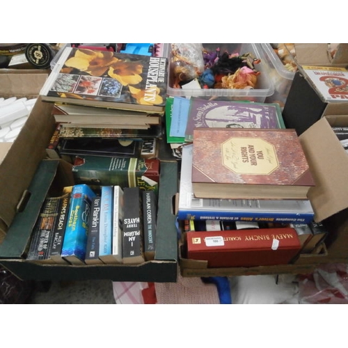 166 - 3 boxes of assorted books & a box of sheet music