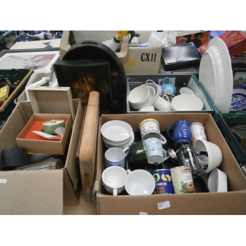 385 - Lot inc chopping boards, mugs, Ninja blender, household chemicals, etc