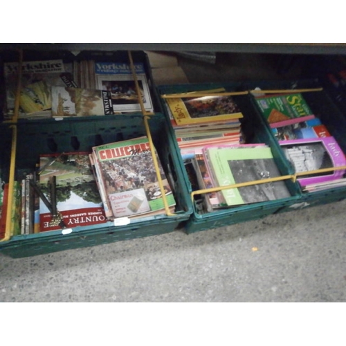 390 - Three crates of assorted magazines