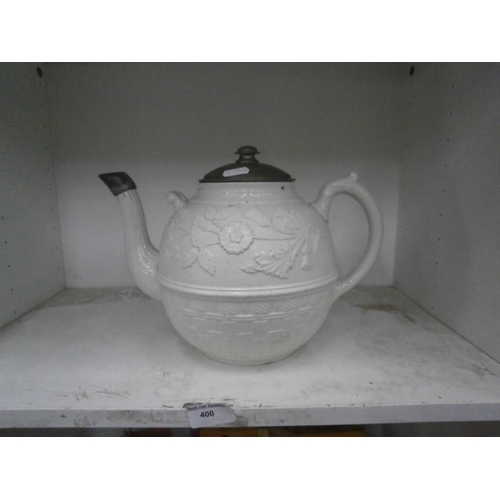 400 - Union Hall Hanley, Masons teapot, has repair to spout