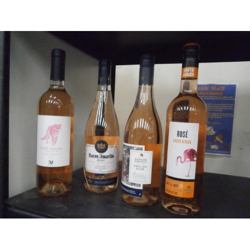 414 - Four bottles of Rose wine