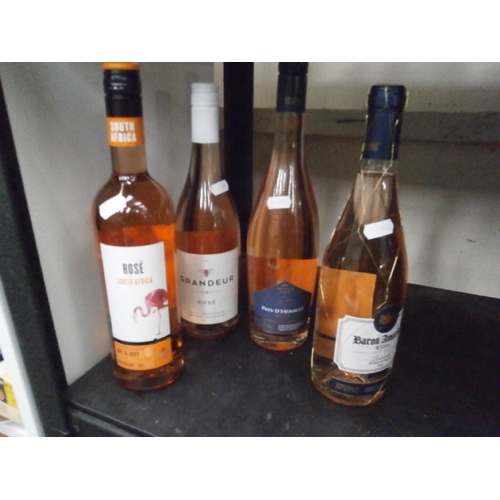 417 - Four bottles of Rose wine