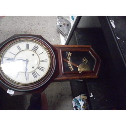 420 - Vintage Regulator wall mounted clock