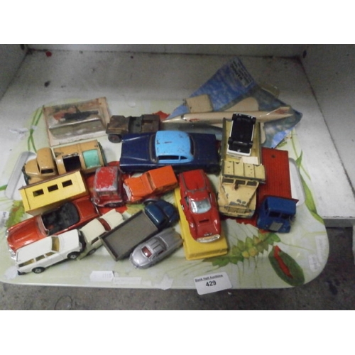 429 - Collection of assorted diecast vehicles inc Corgi, Matchbox, Dinky, etc