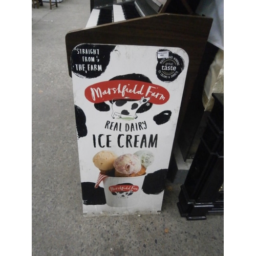 460 - Aluminium Marshfield farm ice cream sign