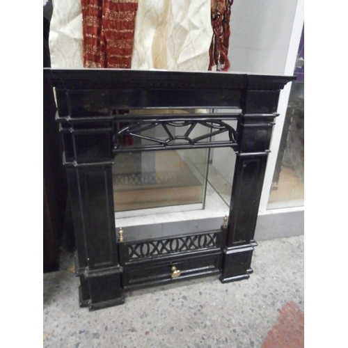 462 - Decorative black fire surround