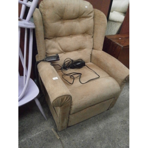 611 - Upholstered electric recliner armchair