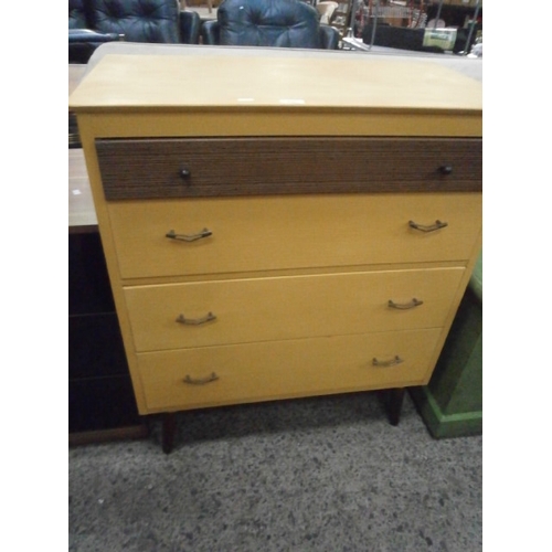 619 - Painted retro 4 drawer chest