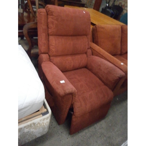 634 - Upholstered recliner armchair