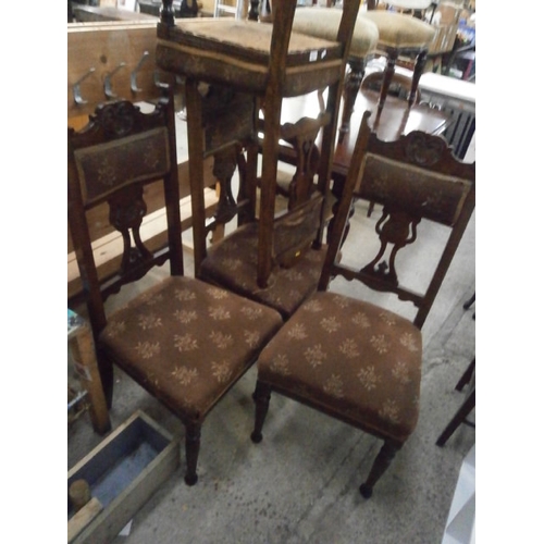 656 - Set of 4 x antique dining chairs