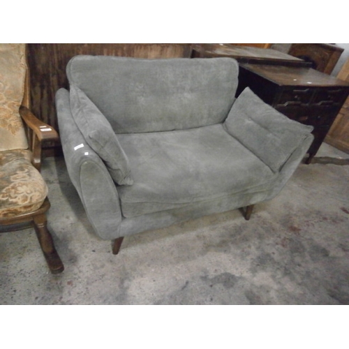 675 - Large grey upholstered chair