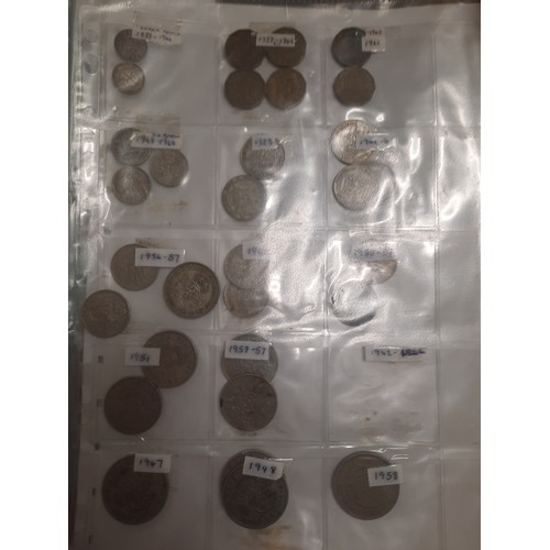 252 - Folder of 231 various old coins & collectible 50p coins