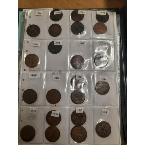 252 - Folder of 231 various old coins & collectible 50p coins