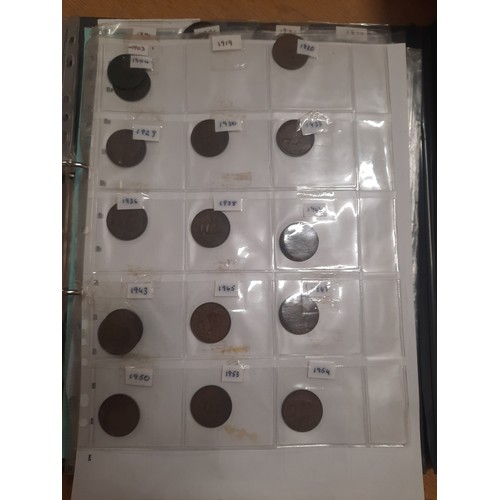 252 - Folder of 231 various old coins & collectible 50p coins