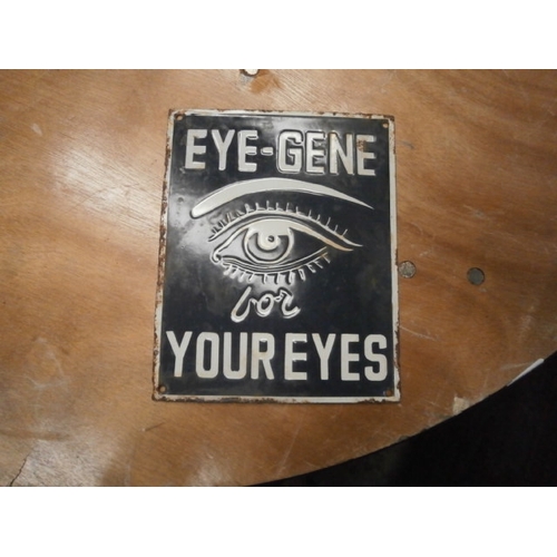 551 - Enamel eye gene sign 8 x 10 inch