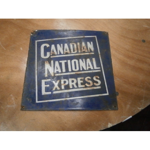 559 - Canadian national express sign 13 x 13 inch