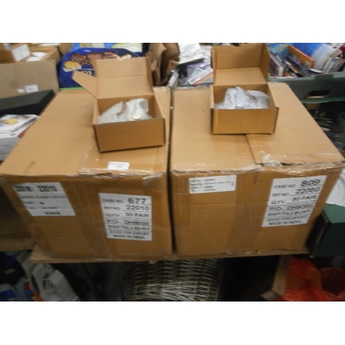 142 - Two boxes of new door handles