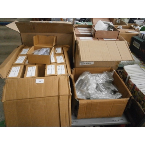 168 - Four boxes of assorted door accessories