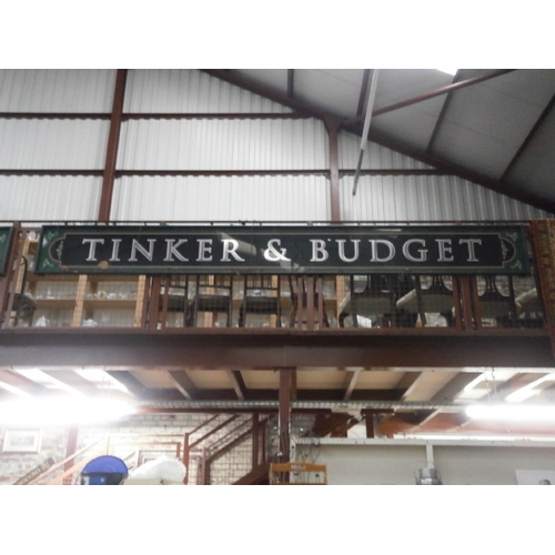 188 - Tinker & Budget Aluminium sign 178