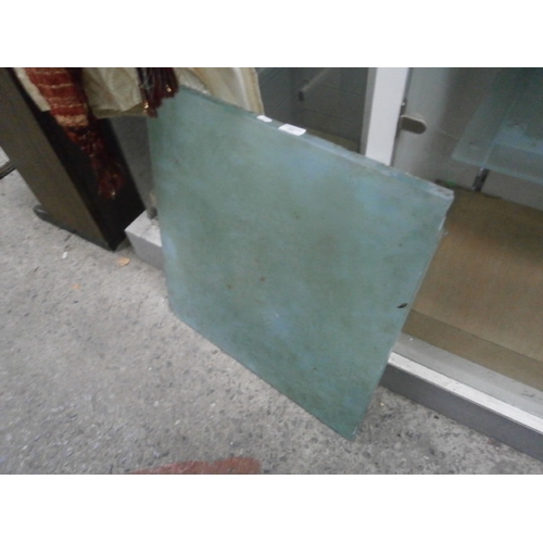 369 - Vintage thick glass slab