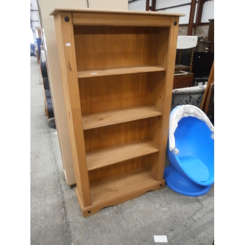 Large open pine shelf unit