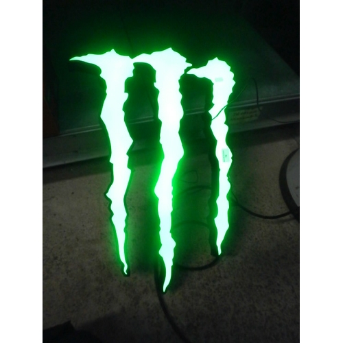 19 - Monster illuminating sign, working