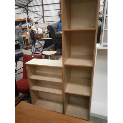 630 - 2 x matching open shelf units