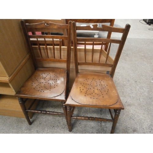 668 - A pair of vintage bedroom chairs