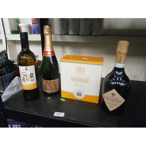 299 - Lot inc wine, champagne and Prosecco