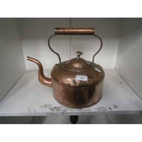 327 - Vintage copper kettle