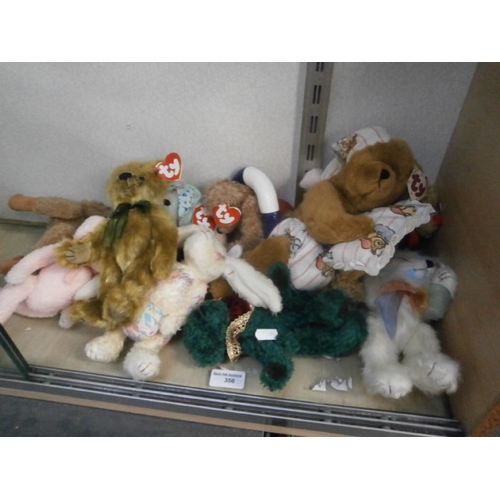 356 - Collection of TY beany teddies