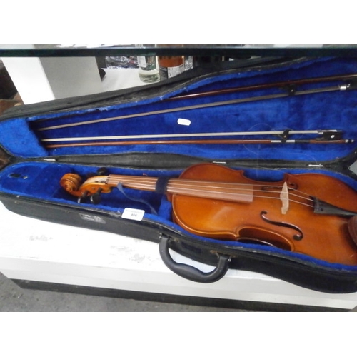 406 - Old violin with case