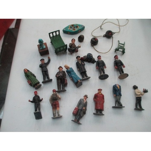 346 - Collection of vintage metal and plastic toy figurines