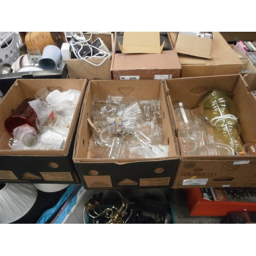 155 - Three boxes of assorted glassware